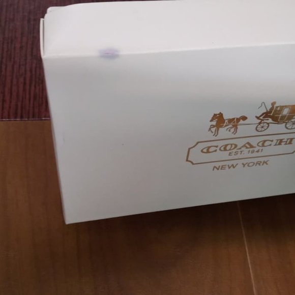 Coach Scarf Purple Navy Blue Metallic Silver Wool! - Picture 9 of 9